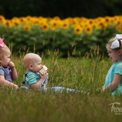 children in grass